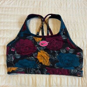 Nike Red and Blue Sports Bra Moisture-Wicking Racerback